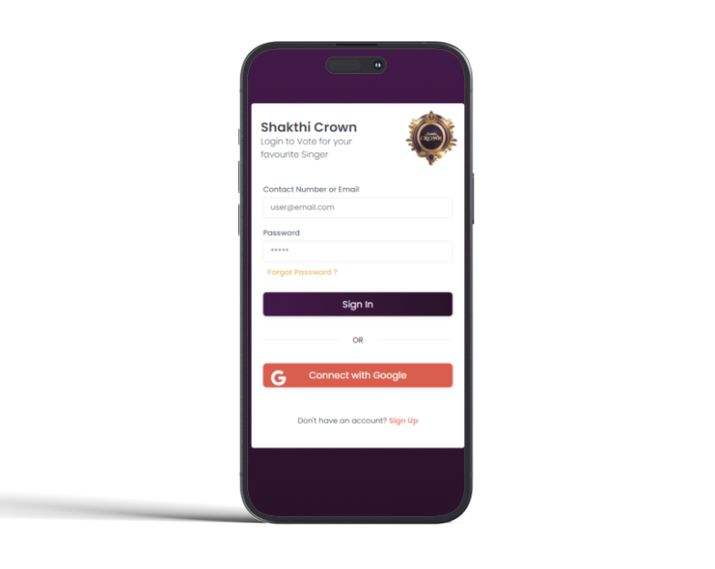 Crown Web App Mockup